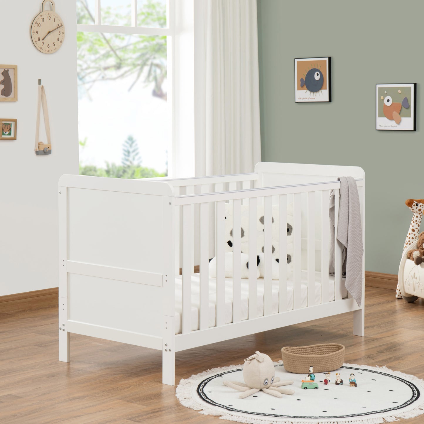 BABYMORE - Caro Urban Cot Bed – White