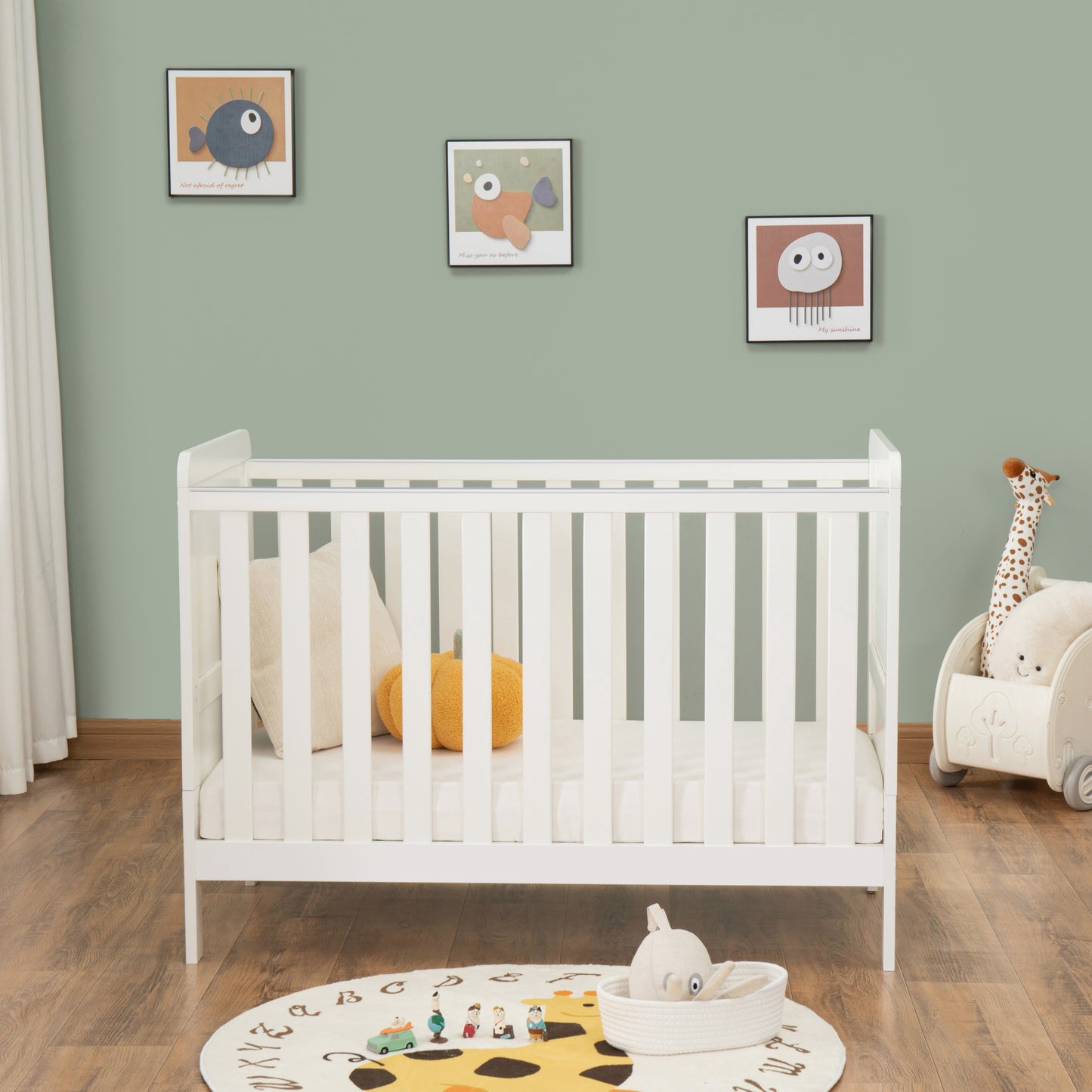 BABYMORE - Caro Urban Mini Cot Bed – White
