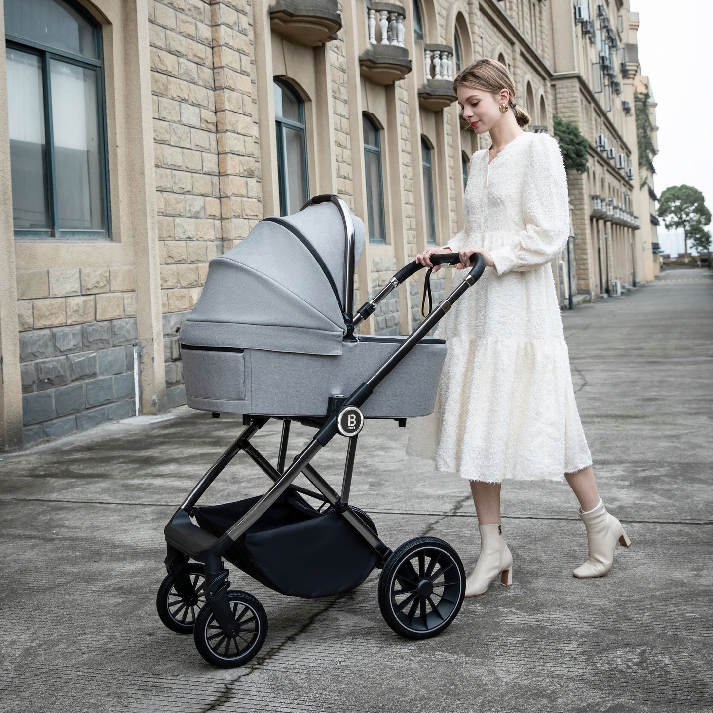 BABYMORE - Chia Travel System Coco Car Seat – Pearl Grey