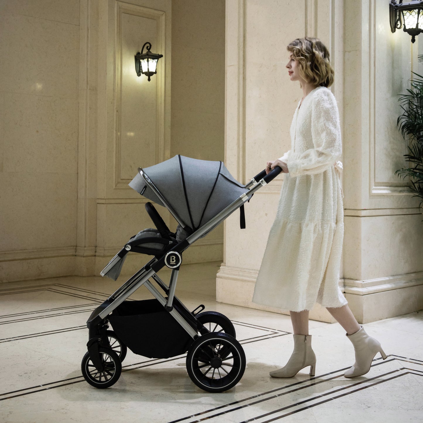 BABYMORE - Chia Travel System Coco Car Seat – Pearl Grey