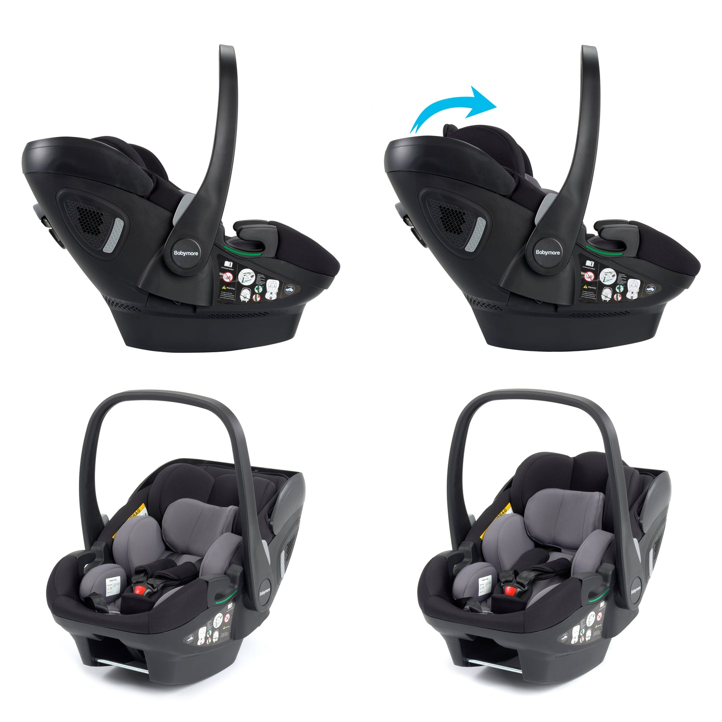 BABYMORE - Chia Travel System Pecan Car Seat – Midnight Blue