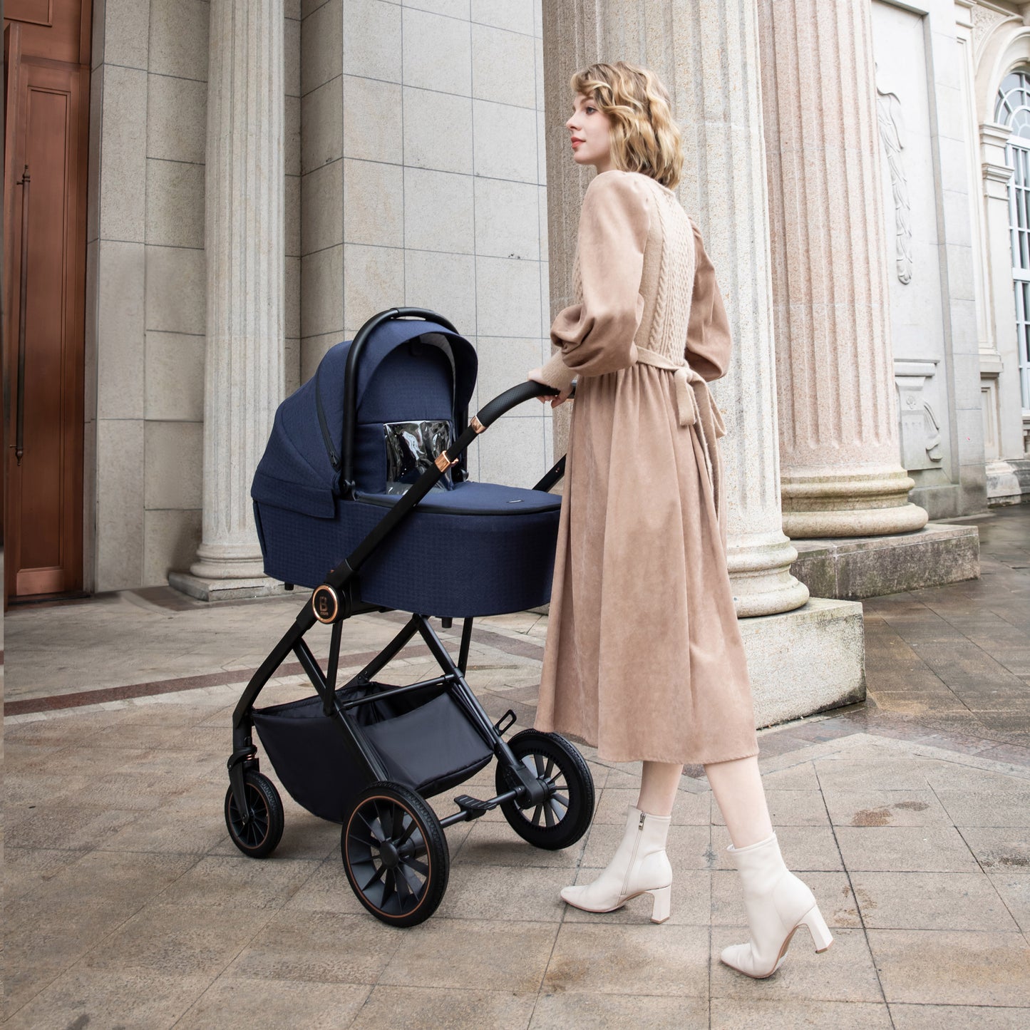 BABYMORE - Chia Travel System Pecan Car Seat – Midnight Blue