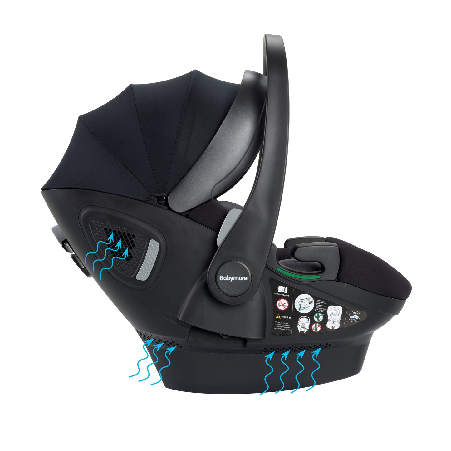 BABYMORE - Chia Travel System Pecan with Base – Midnight Blue