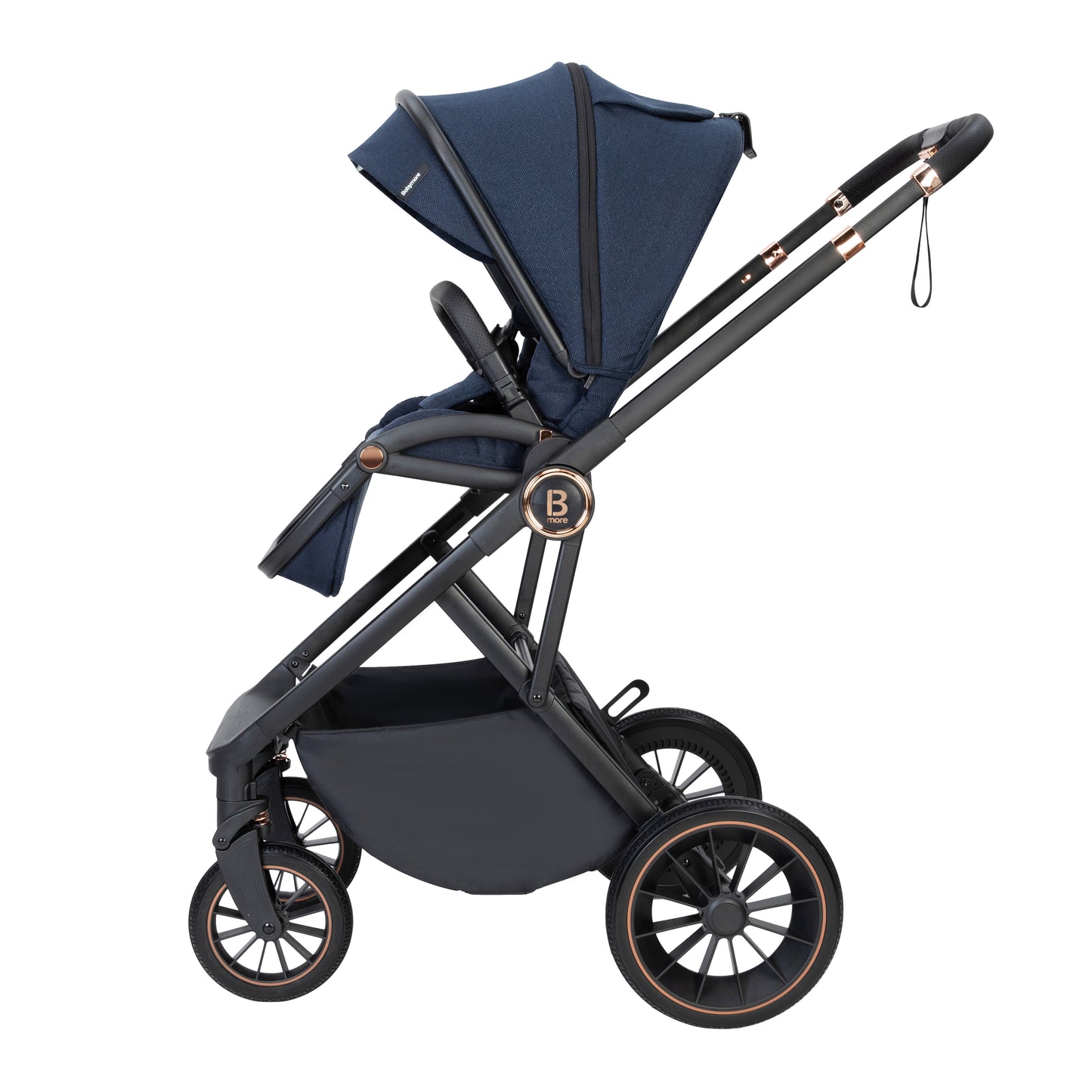 BABYMORE - Chia Travel System Pecan with Base – Midnight Blue