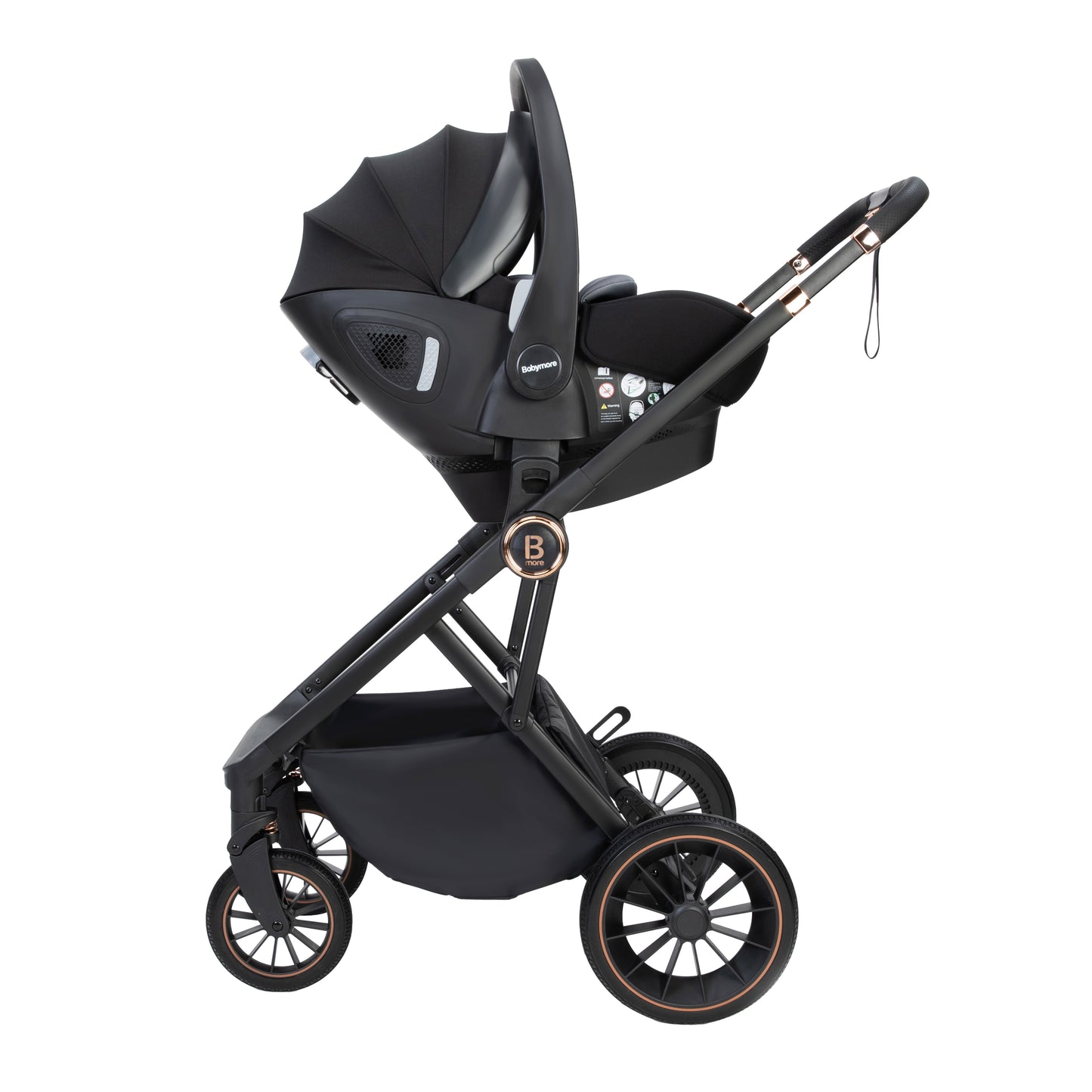 BABYMORE - Chia Travel System Pecan with Base – Midnight Blue