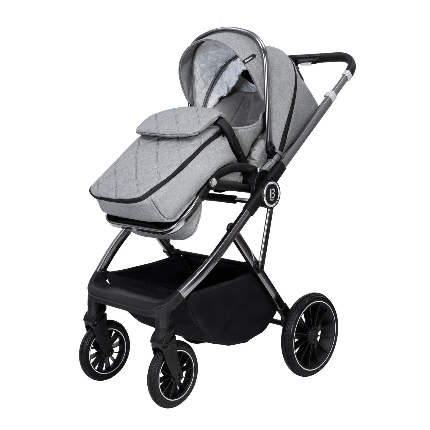 BABYMORE - Chia Travel System Pecan with Base – Pearl Grey