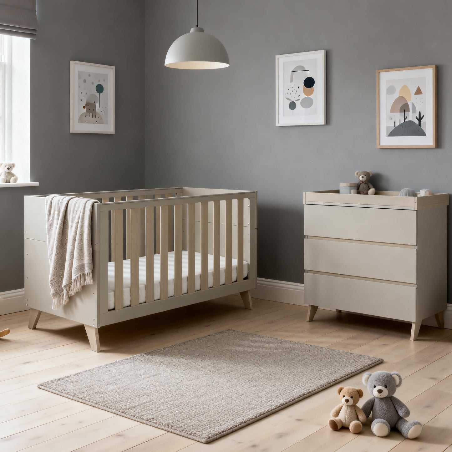 BABYMORE - Dante 2 Piece Nursery Room Set – Cashmere