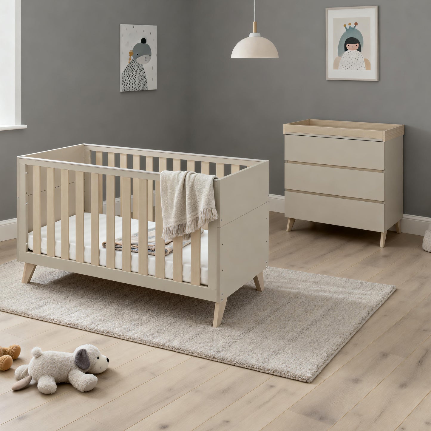 BABYMORE - Dante 2 Piece Nursery Room Set – Cashmere
