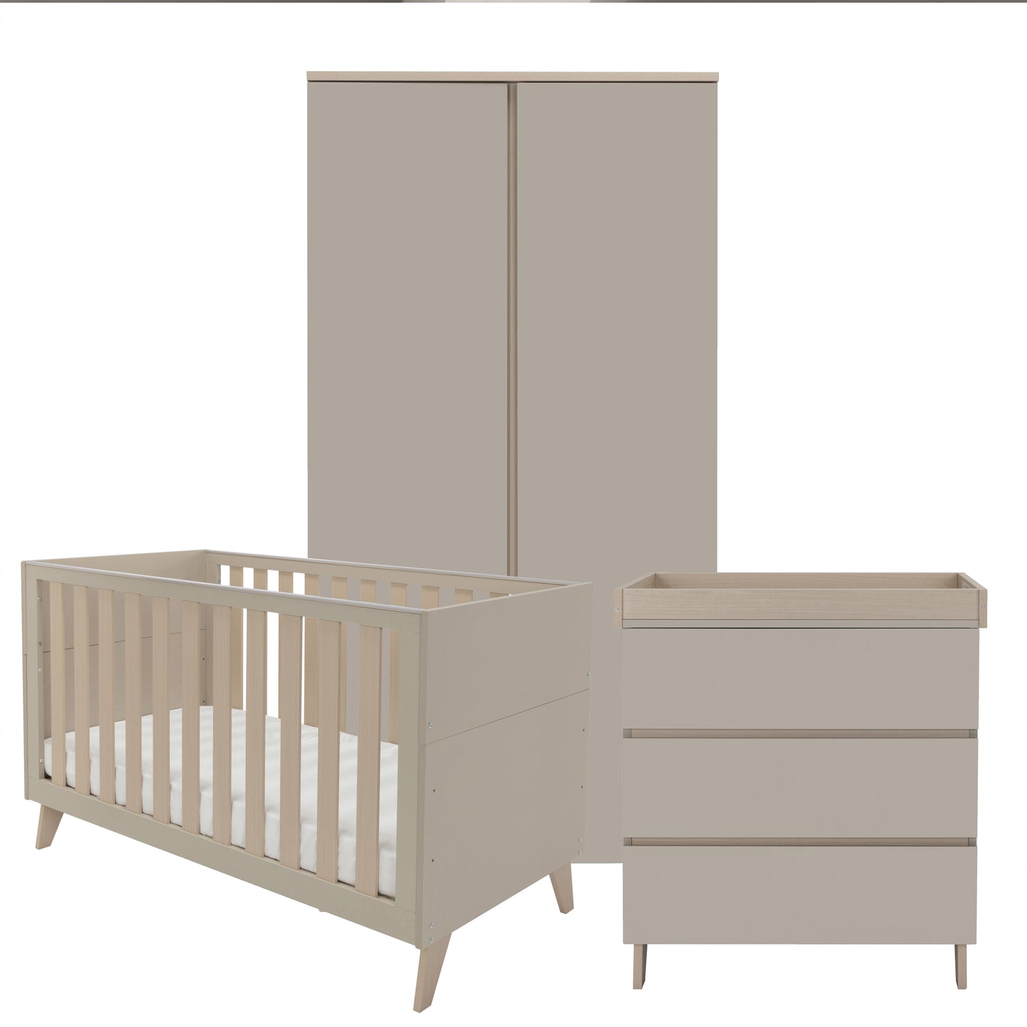 BABYMORE - Dante 3 Piece Nursery Room Set – Cashmere