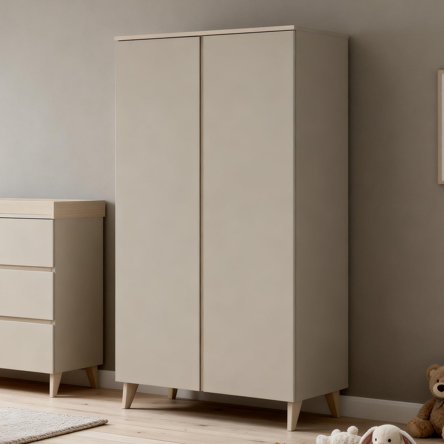 BABYMORE - Dante Nursery Wardrobe – Cashmere