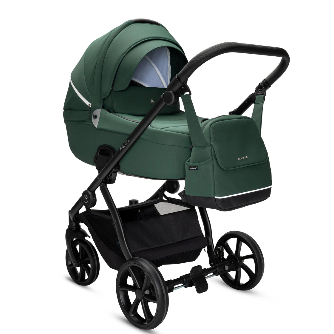 Noordi Fjordi V2 – 2in1 Pushchair with ThermoCot™ Carrycot, Emerald Green