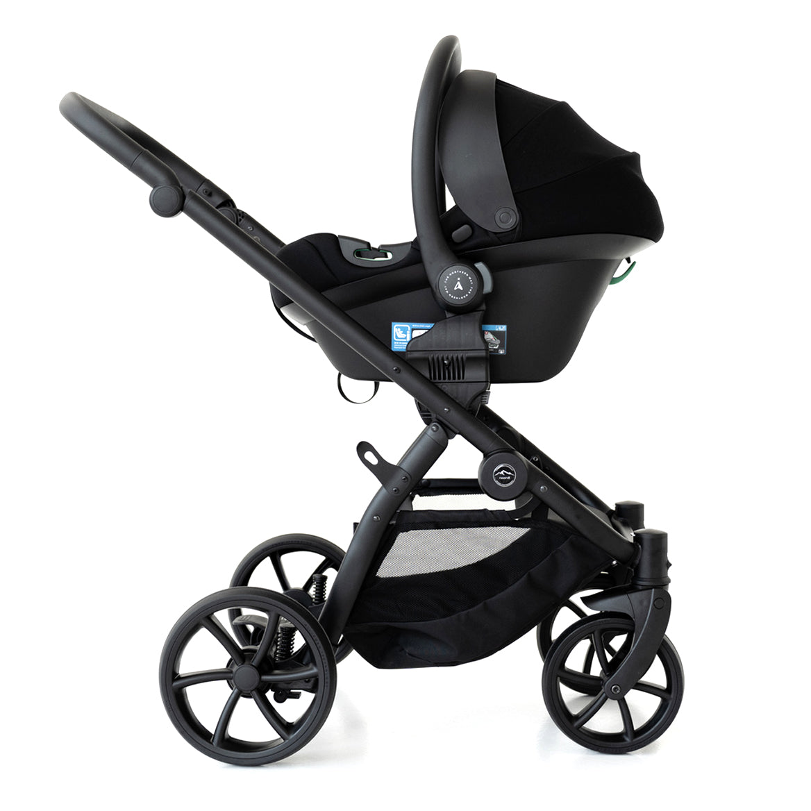 Noordi Fjordi V2 Leather 2in1 Pushchair with ThermoCot™ Carrycot, Cloud