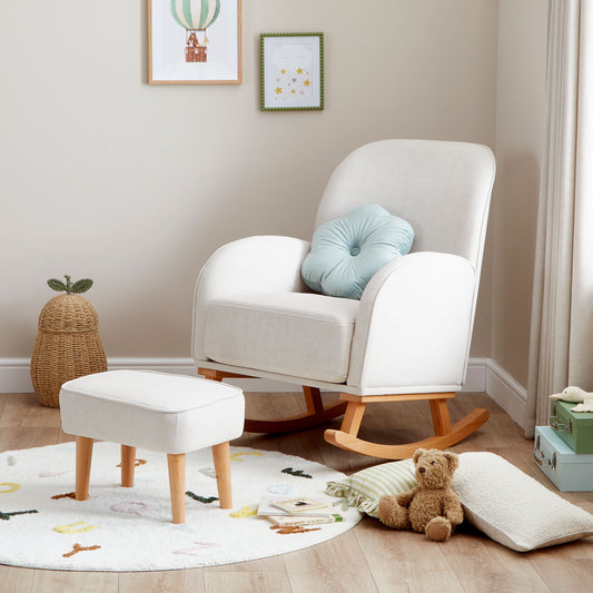 BABYMORE - Freya Nursing Chair with Stool CREAM