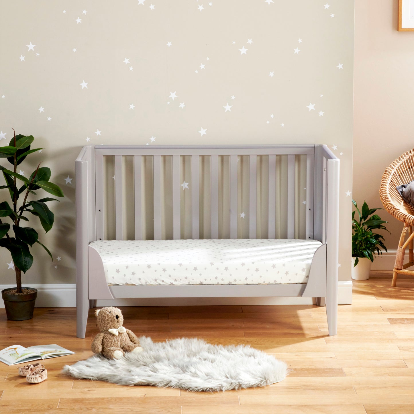 BABYMORE - Iris Mini Cot Bed GREY