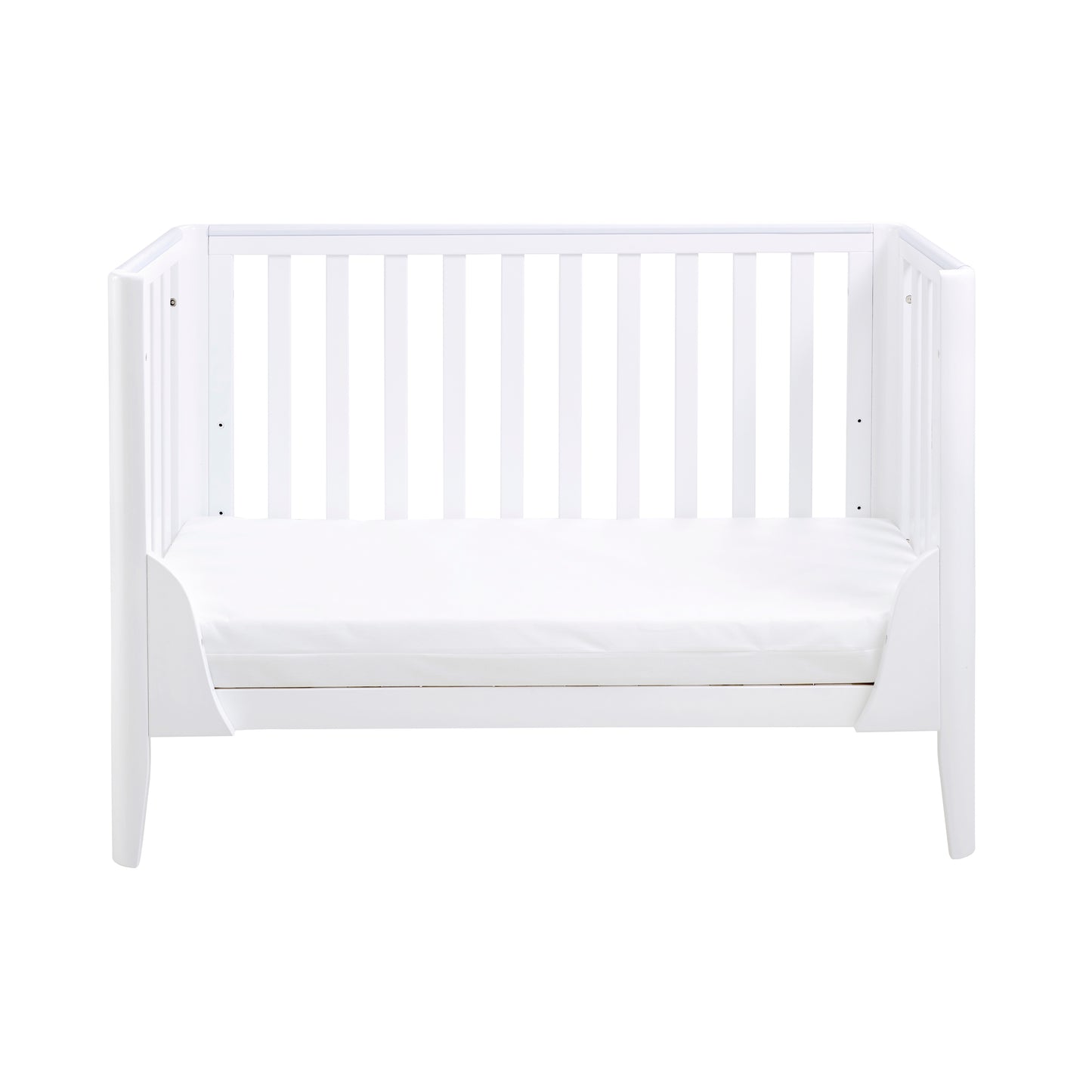 BABYMORE - Iris Mini Cot Bed WHITE