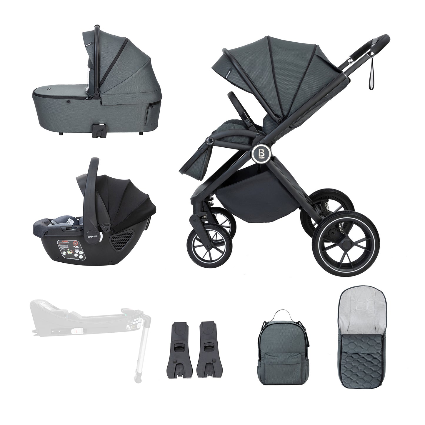 BABYMORE - Kai Travel System Coco Car Seat -Forest Grey