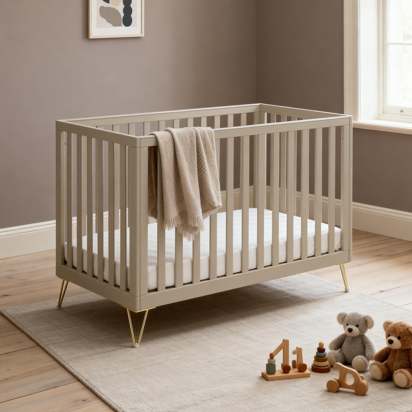 BABYMORE - Kimi Cot Bed – Cashmere