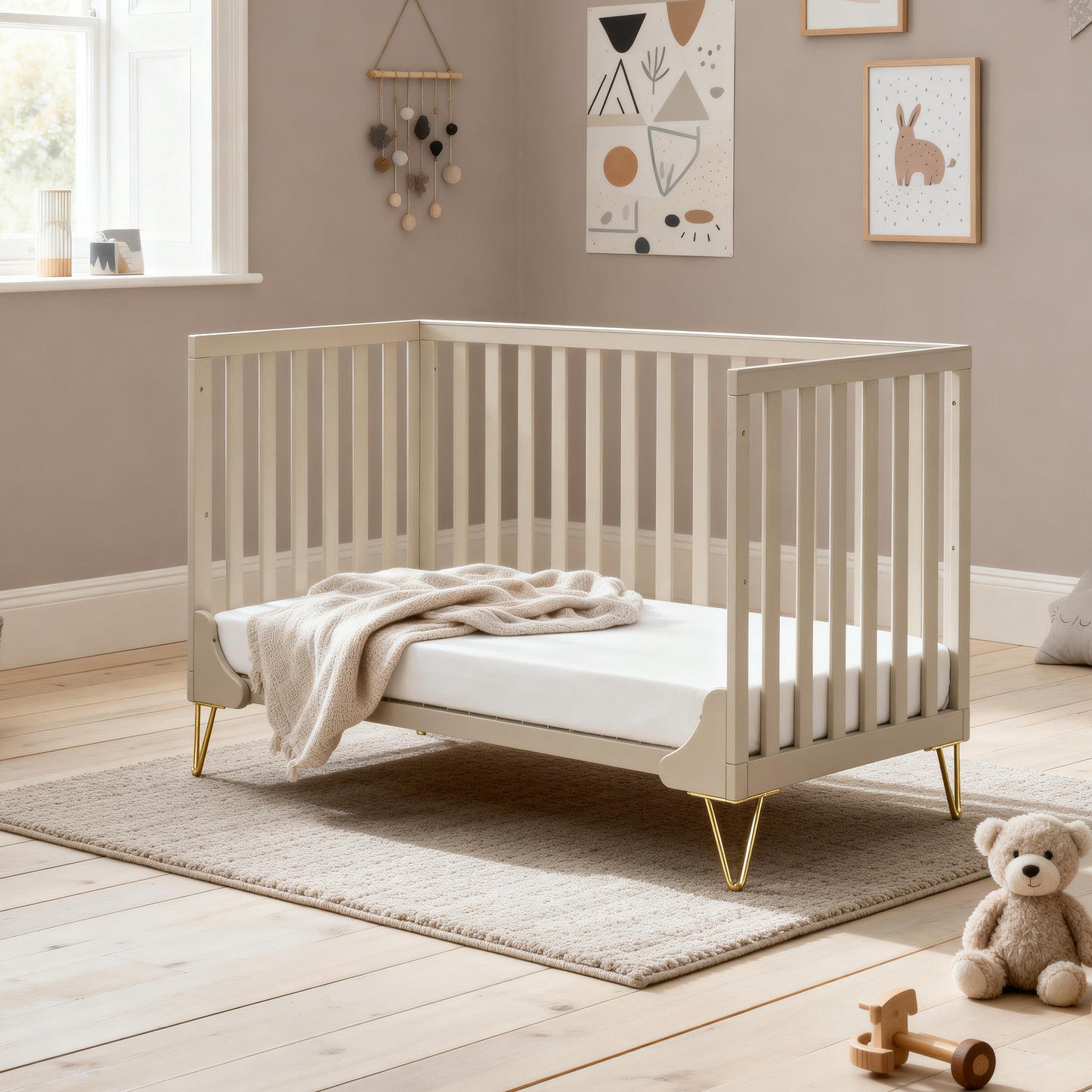 BABYMORE - Kimi Cot Bed – Cashmere