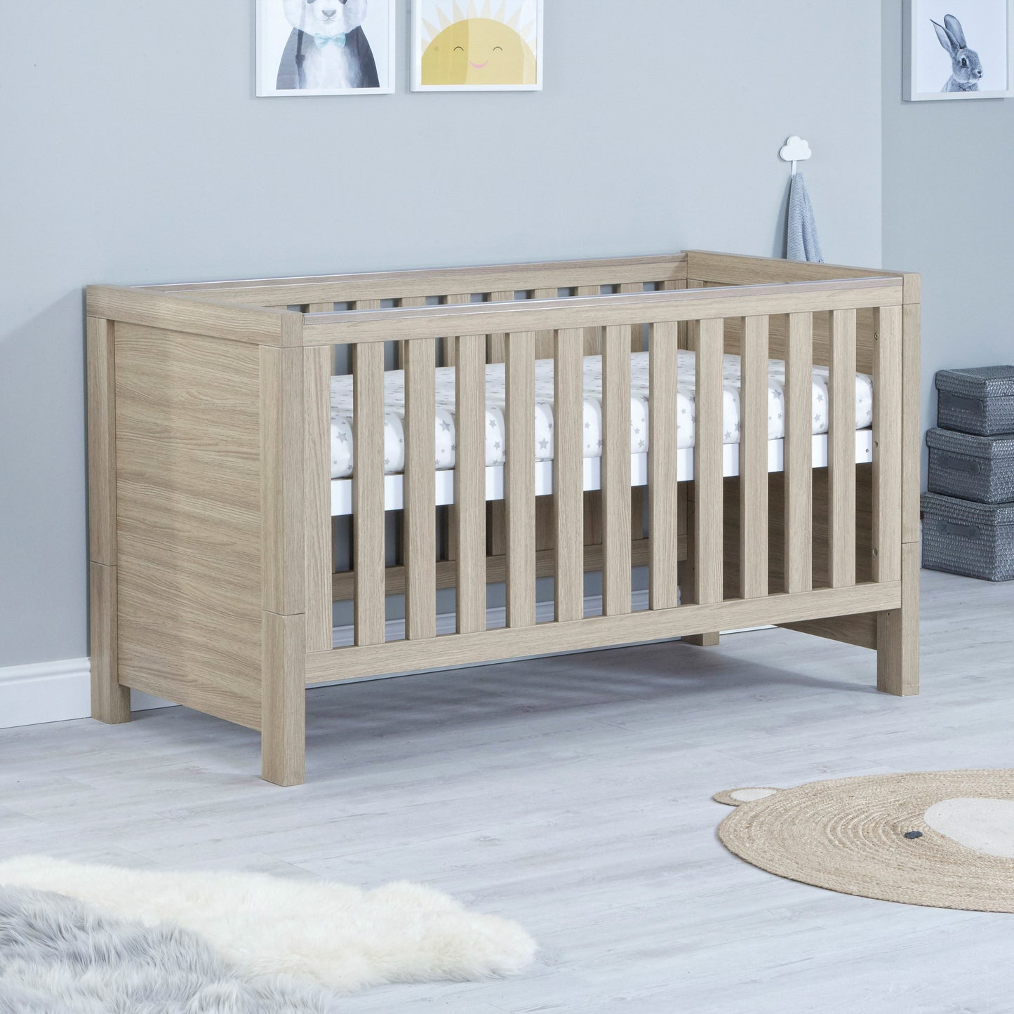 BABYMORE - Luno 2 Piece Nursery Furniture Set – Oak