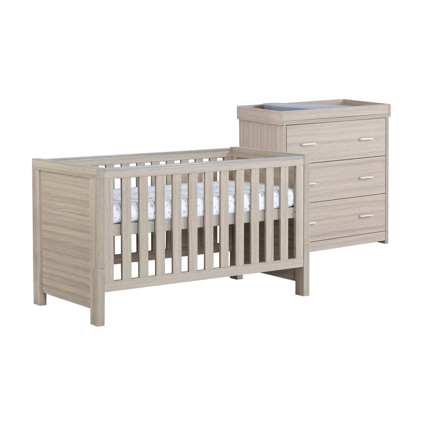 BABYMORE - Luno 2 Piece Nursery Furniture Set – Oak