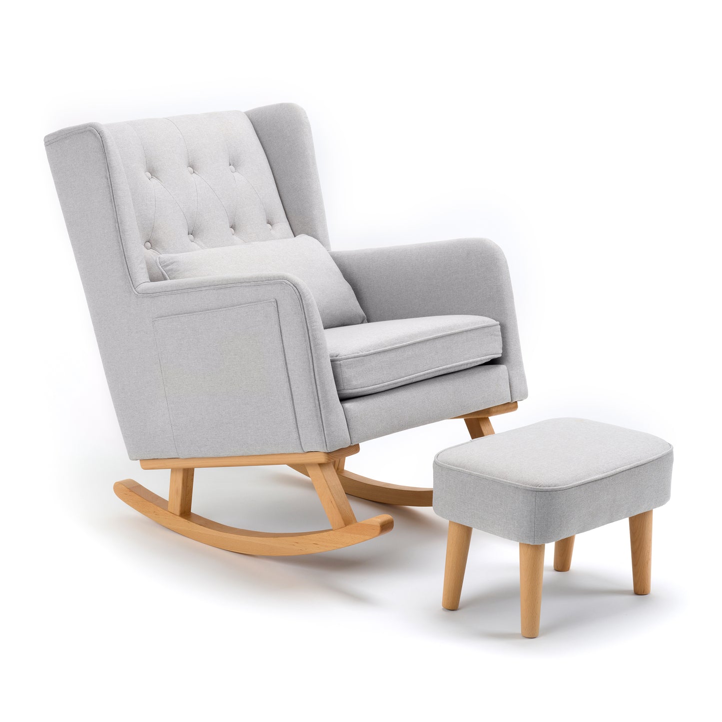 BABYMORE - Lux Nursing Chair with Stool GREY