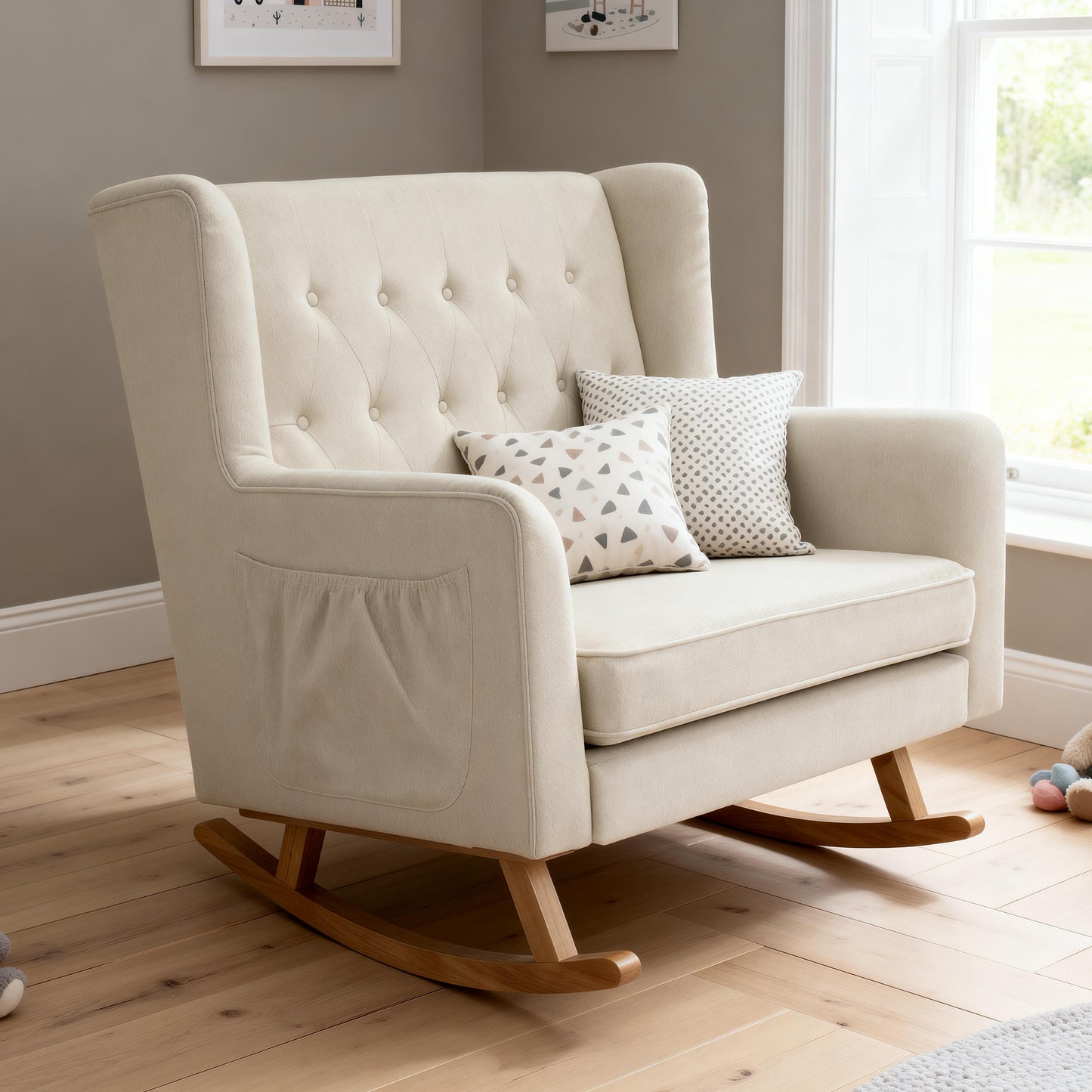 BABYMORE - Lux Snuggle Rocking Chair – Ivory