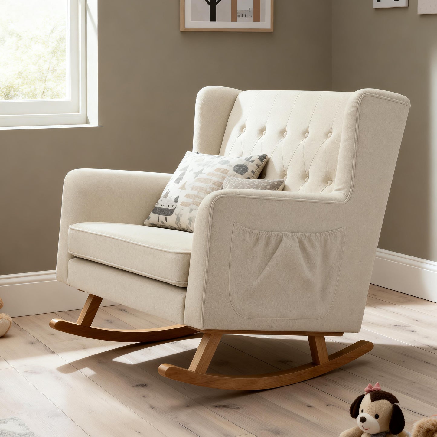 BABYMORE - Lux Snuggle Rocking Chair – Ivory