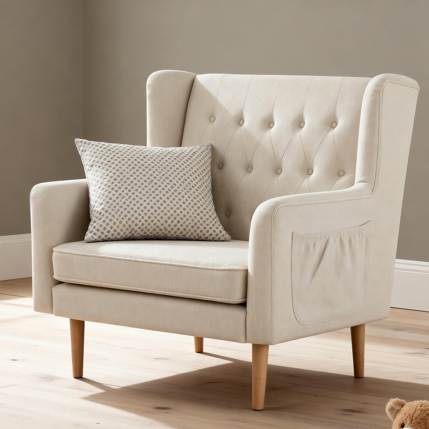 BABYMORE - Lux Snuggle Rocking Chair – Ivory