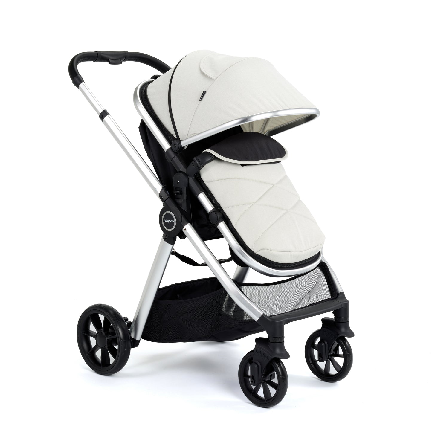 BABYMORE - Mimi 2 in 1 Pram Pushchair – Silver