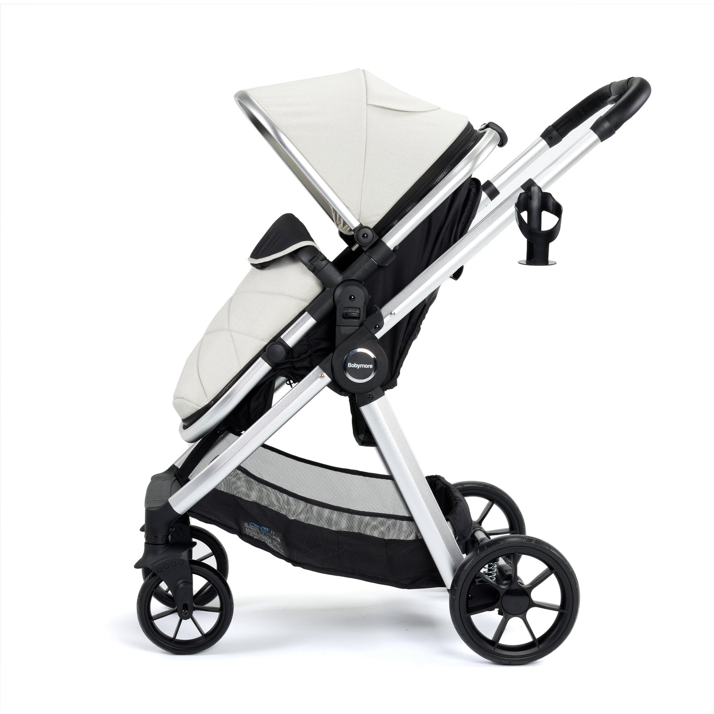 BABYMORE - Mimi 2 in 1 Pram Pushchair – Silver