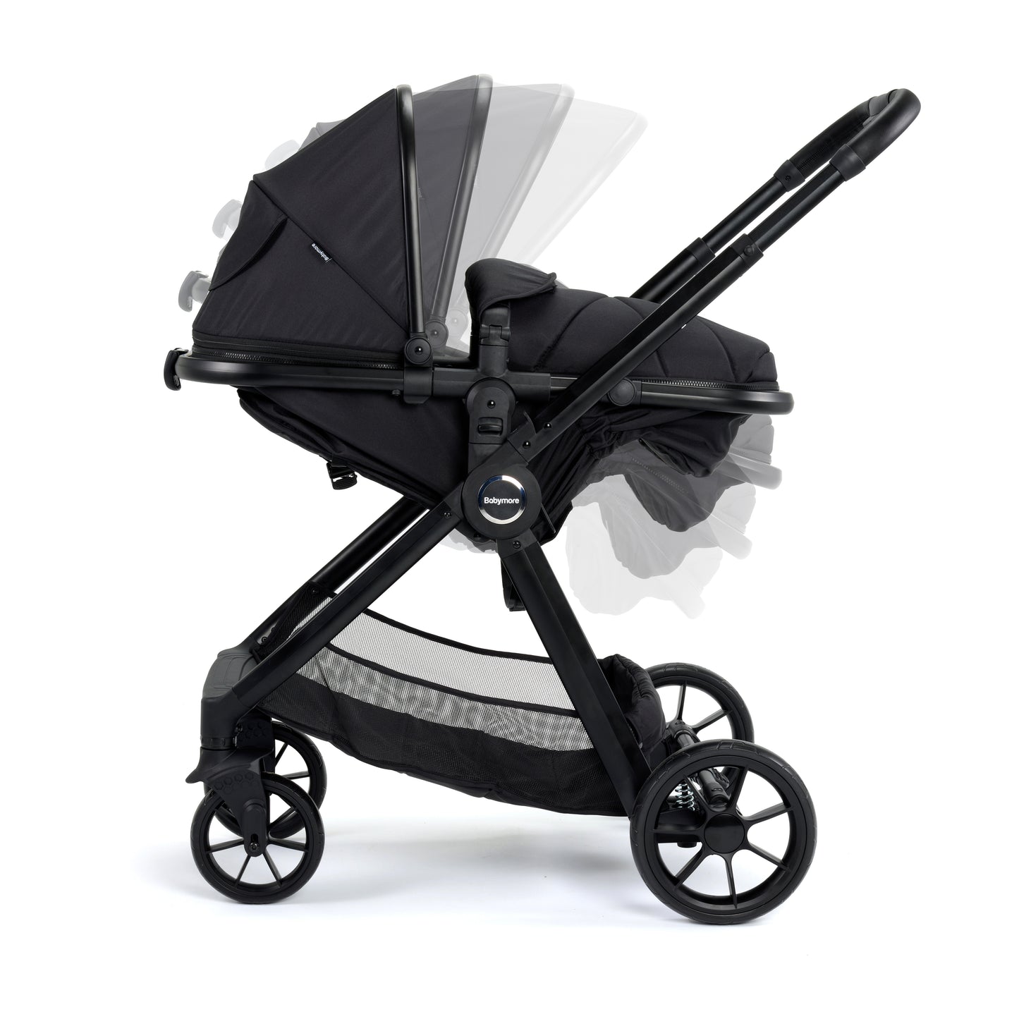 BABYMORE - Mimi Travel System Coco i-Size Car Seat with Isofix Base – Black