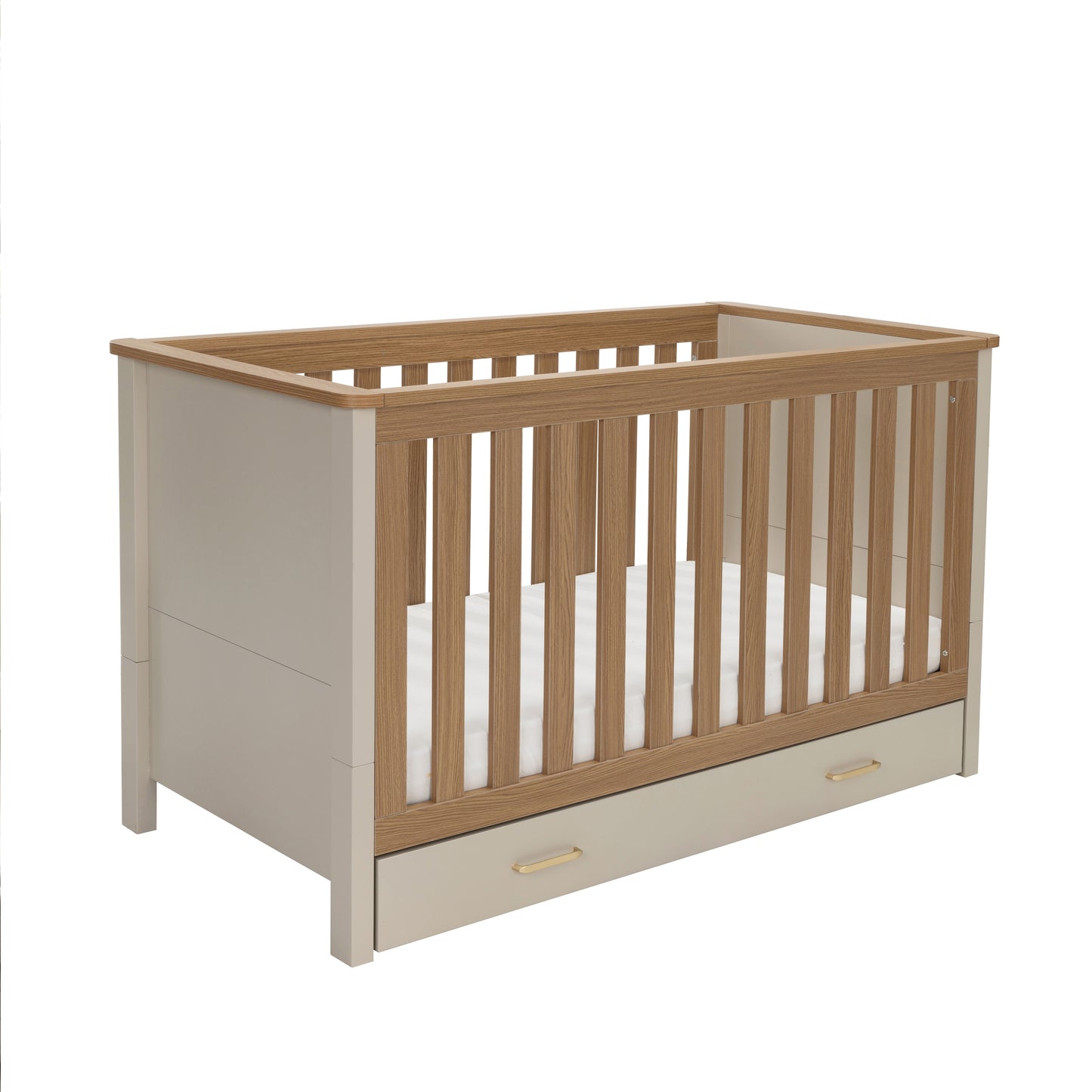 BABYMORE - Mira Cot Bed – Cashmere Warm Oak