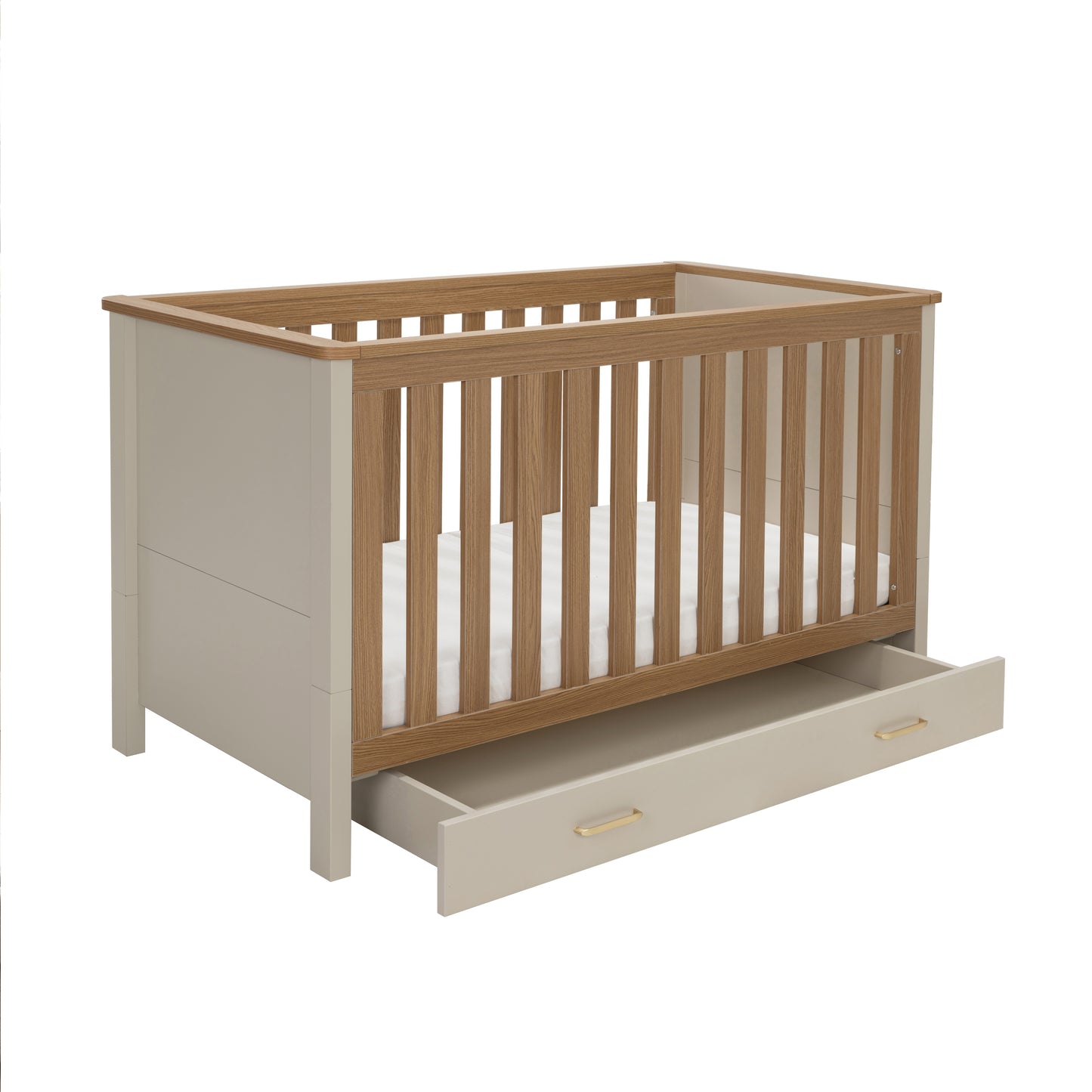 BABYMORE - Mira Cot Bed – Cashmere Warm Oak