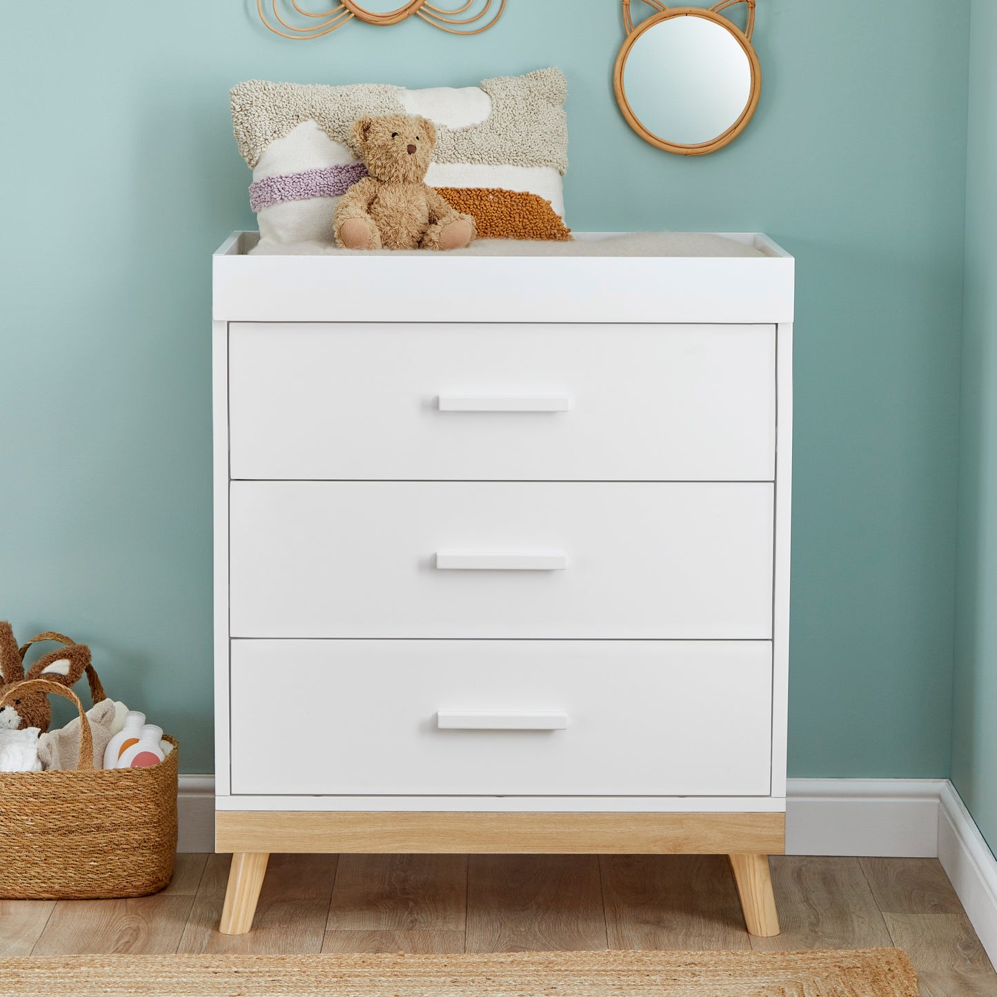 BABYMORE - Mona 2 Piece Nursery Furniture Set – White