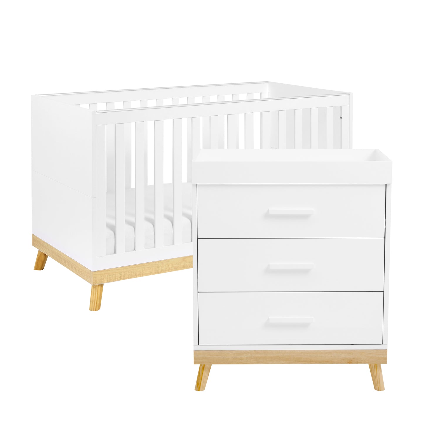 BABYMORE - Mona 2 Piece Nursery Furniture Set – White