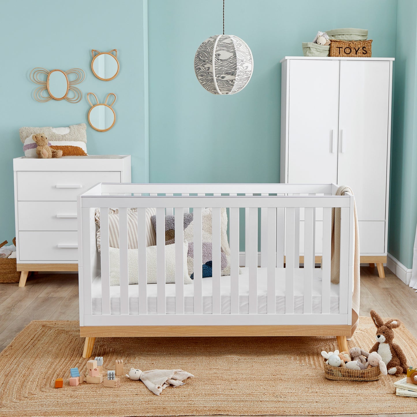 BABYMORE - Mona 3 Piece Nursery Furniture Set – White