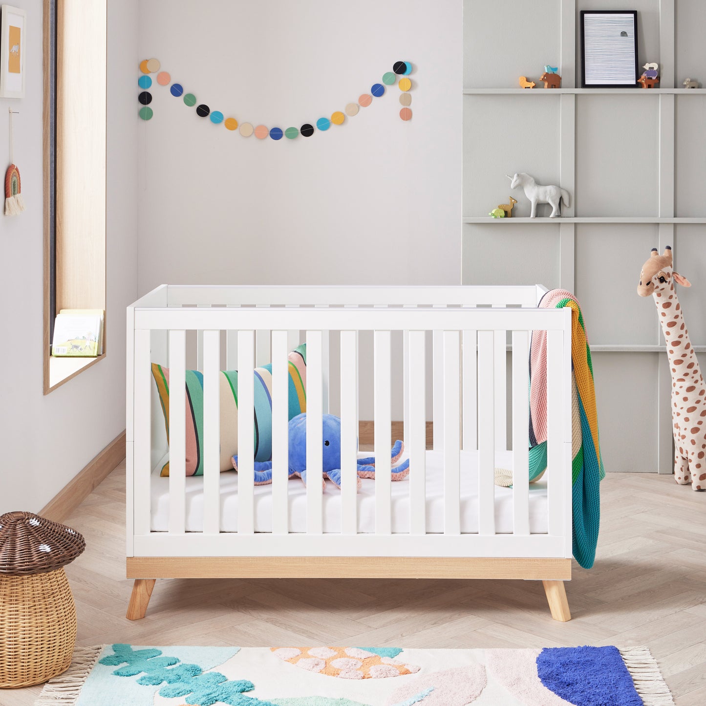 BABYMORE -  Mona 2 Piece Universal Nursery Furniture Set – White