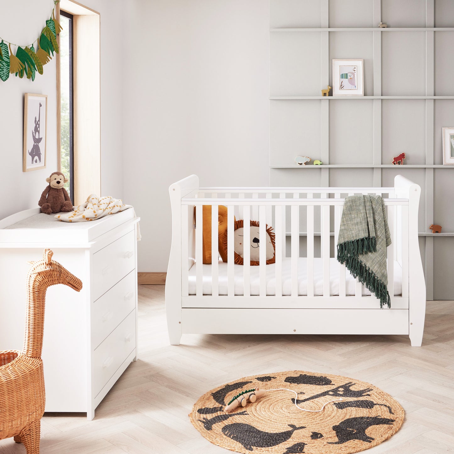 BABYMORE - Stella 2 Piece Nursery Furniture Set – White
