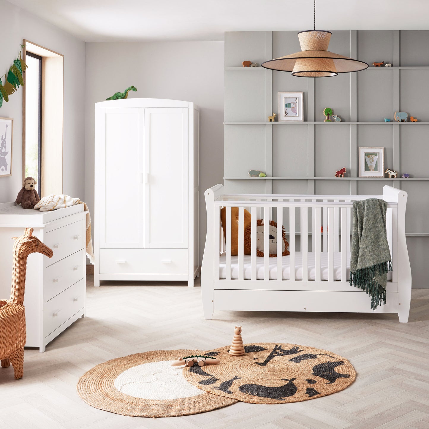BABYMORE - Stella 3 Piece Nursery Furniture Set – White