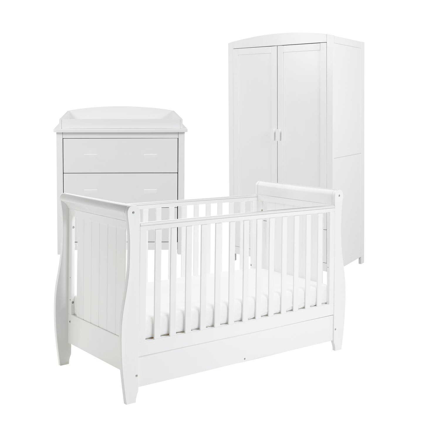 BABYMORE - Stella 3 Piece Nursery Furniture Set – White