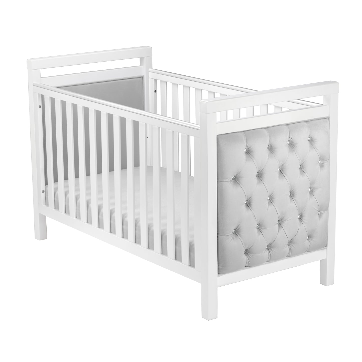 BABYMORE - Velvet Deluxe Cot Bed WHITE