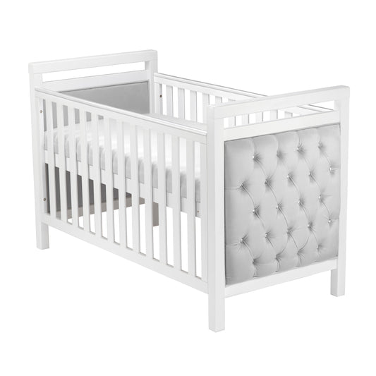 BABYMORE - Velvet Deluxe Cot Bed WHITE