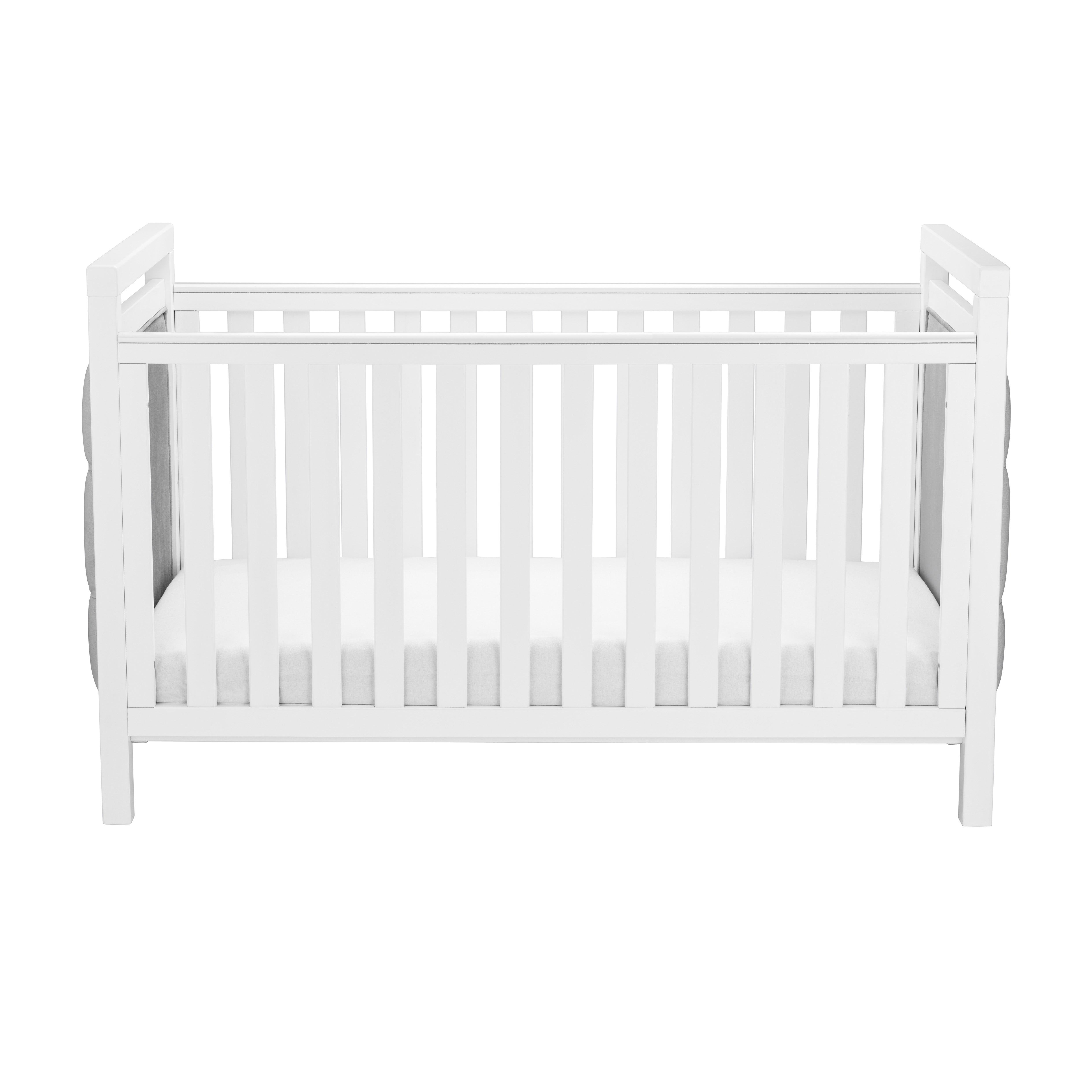 BABYMORE Velvet Deluxe Cot Bed WHITE Cots Prams and More