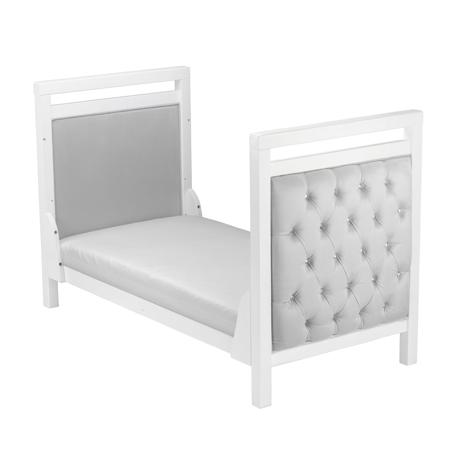 BABYMORE - Velvet Deluxe Cot Bed WHITE