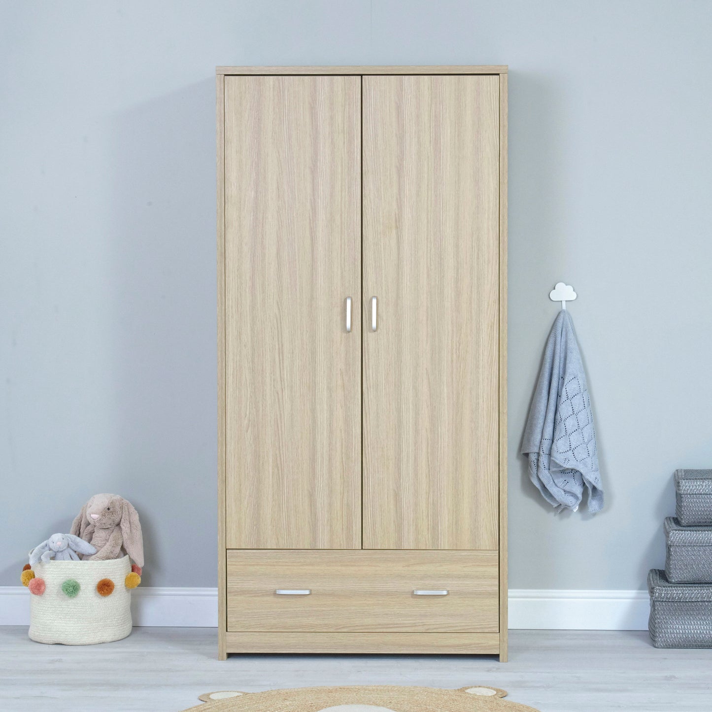 BABYMORE - Veni 3 Piece Nursery Furniture Set with Drawer – Oak