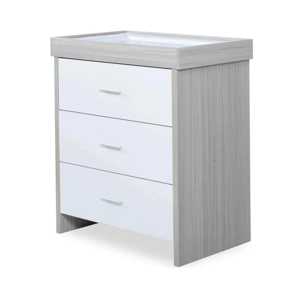 Ickle Bubba Pembrey Furniture Set Under Drawer Ash Grey & White 3 pcs - Fibre Mattress