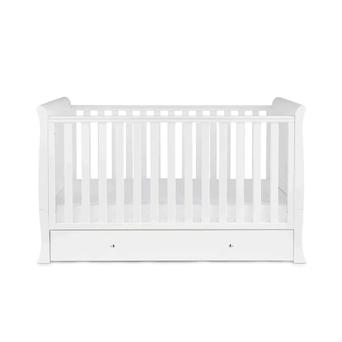 Ickle Bubba Snowdon Classic 2 Piece Furniture Set White - Fibre Mattress