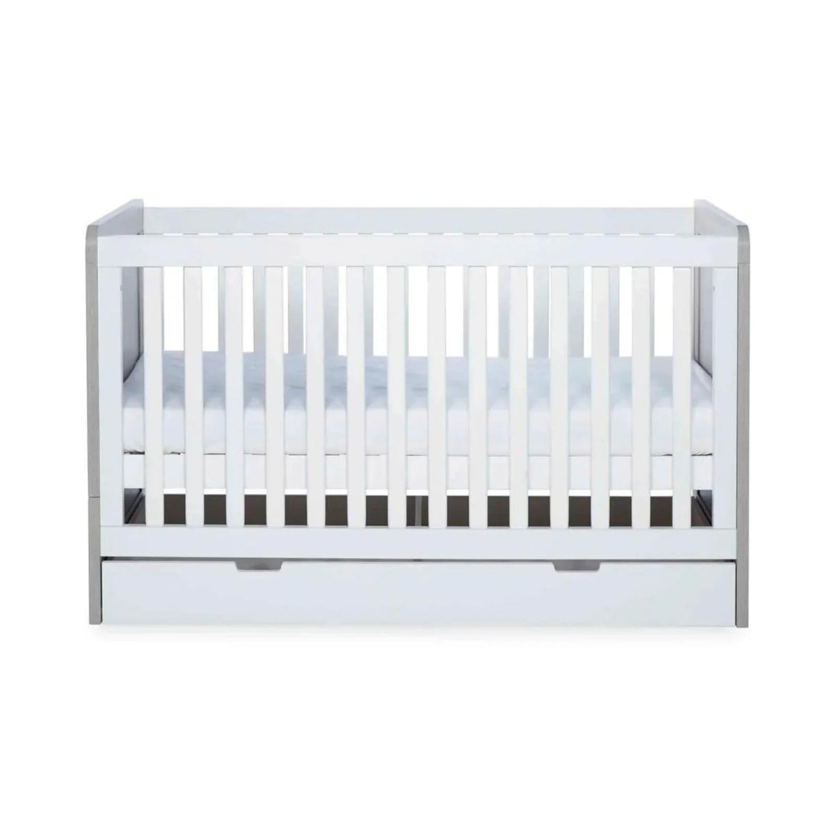 Ickle Bubba Pembrey Furniture Set Under Drawer Ash Grey & White 3 pcs - Fibre Mattress